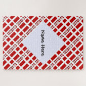 Danmark óg Dannebrog Tiled Personalisiert Puzzle (Horizontal)