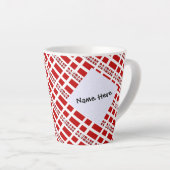 Danmark og Dannebrog Tiled with Your Name Milchtasse (Rechte Ecke)