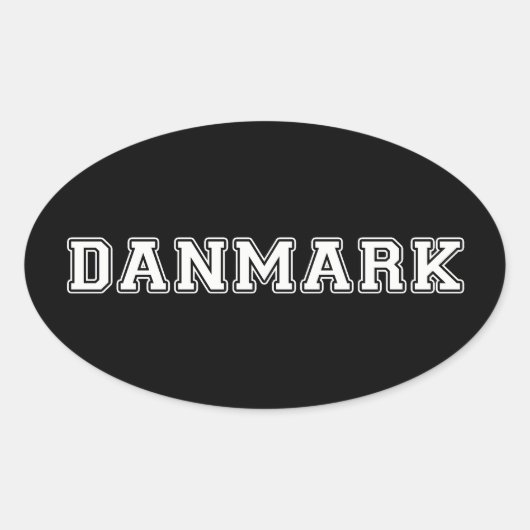 Danmark Ovaler Aufkleber (Vorderseite)