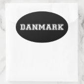 Danmark Ovaler Aufkleber (Tasche)