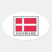 Danmark Ovaler Aufkleber (Vorderseite)