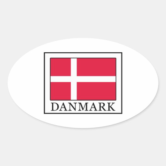 Danmark Ovaler Aufkleber (Vorderseite)
