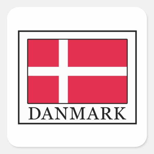 Danmark Quadratischer Aufkleber (Vorderseite)