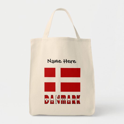 Danmark und Dänische Flagge Personalisiert Tragetasche (Vorne)