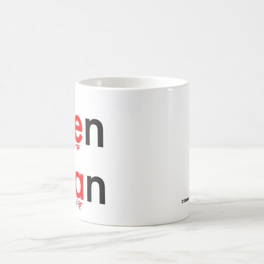 Dann als Grammatik-Tassen-Nerdy Kaffeetasse (Mittel)
