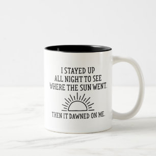 Dann dämmerte es mir zweifarbige tasse