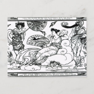 "Dann floss die Königin der Luft in den Raum Postkarte