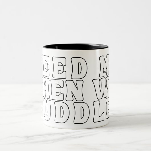 Dann fütterte wir mich. zweifarbige tasse (Mittel)