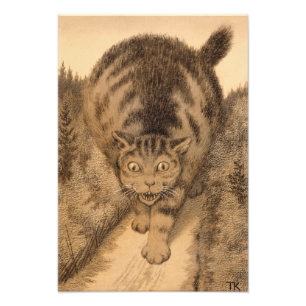 Dann ging Tabby weit und weit weg Fotodruck