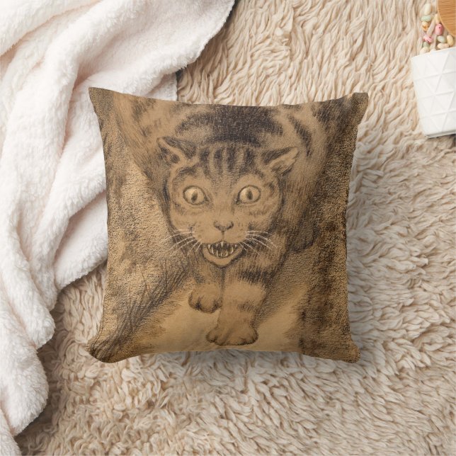 Dann ging Tabby weit und weit weg Kissen (Decke)