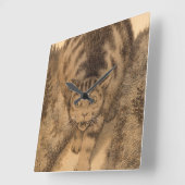 Dann ging Tabby weit und weit weg Quadratische Wanduhr (Winkel)