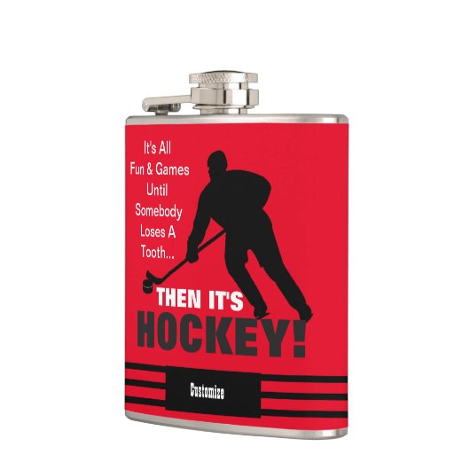 Dann ist es Hockey Vinyl Wrapped Flask Flachmann (Links)