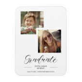 Dann & Jetzt Abschluss Zwei benutzerdefinierte Fot Magnet (Vertikal)