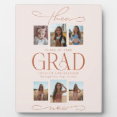 Dann & Jetzt Foto Collage Abschluss Keepake Fotoplatte (Vorderseite)