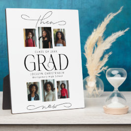 Dann & Jetzt Foto Collage Abschluss Keepake Fotoplatte