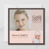 Dann jetzt moderne Block-Abschluss-Party Einladung (Vorderseite)