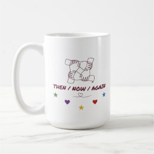 Dann Jetzt Wieder Freundschaft Hält Hände Kaffeetasse