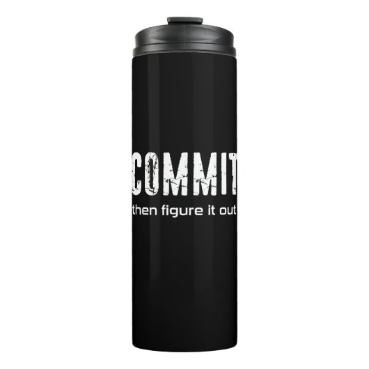 Dann leg dich fest und finde es heraus thermosbecher (Vorderseite)