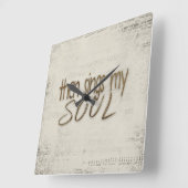 Dann singt mein Soul auf Musik Quadratische Wanduhr (Winkel)