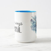 Dann singt mein Soul mit Blume Zweifarbige Tasse (Mittel)