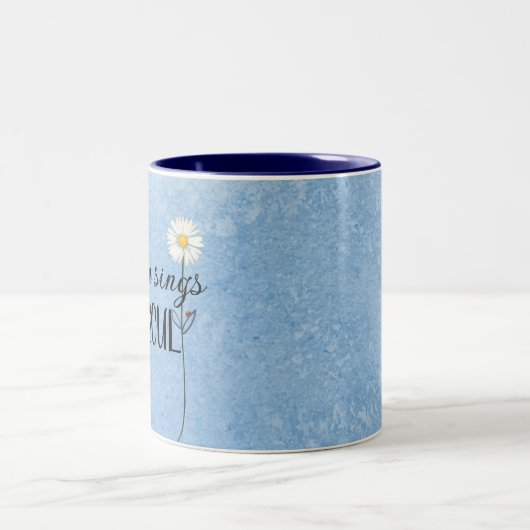 Dann singt mein Soul mit Ladybug Zweifarbige Tasse (Mittel)