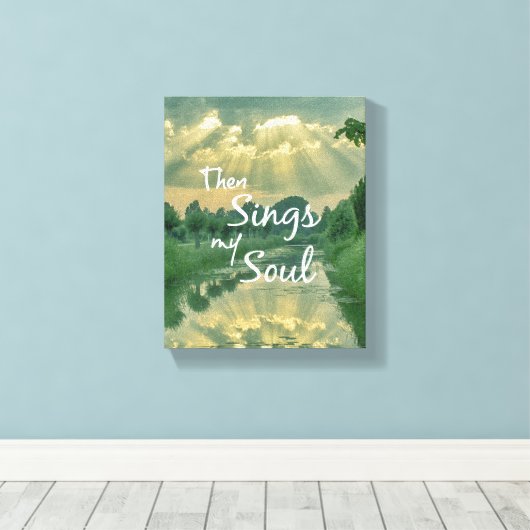 Dann singt mein Soul mit Sonnenbänken und Reflekti Leinwanddruck (Insitu (Holzboden))