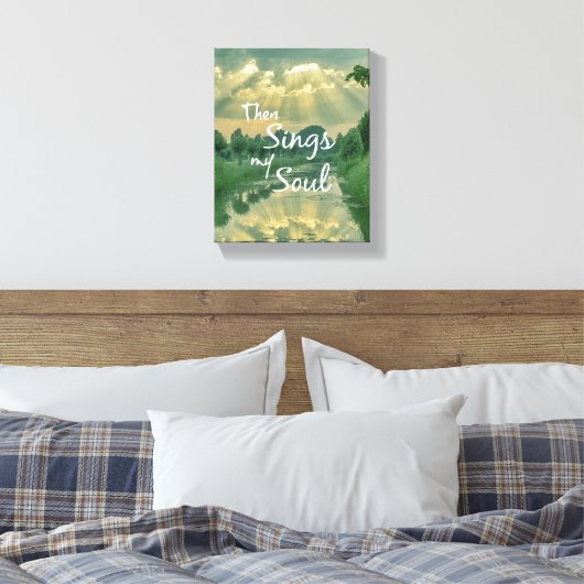 Dann singt mein Soul mit Sonnenbänken und Reflekti Leinwanddruck (Insitu (Schlafzimmer))