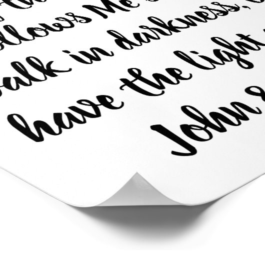 Dann sprach Jesus abermals zu ihnen, Sprichwort, " Poster (Ecke)