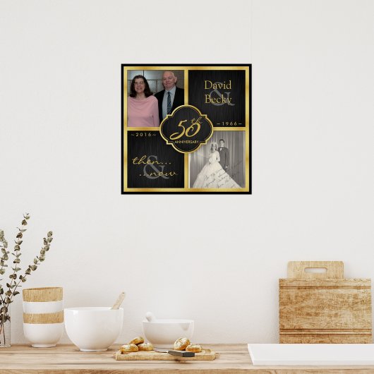 Dann und jetzt 2016 - Custom Poster (Küche)