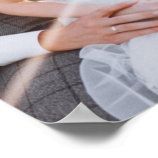 Dann und jetzt 2 Foto 15-jähriges Begrüßungszeiche Poster (Ecke)