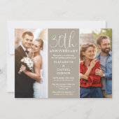 Dann und jetzt 2 Foto 30. Hochzeitstag Einladung (Vorderseite)