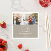 Dann und jetzt 2 Foto 30. Hochzeitstag Serviette (Beispiel)