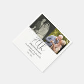 Dann und jetzt 2 Foto 70. Hochzeit Jahrestag Serviette (Ecke)