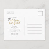 Dann und jetzt 2 Foto Graduation Party Einladung (Rückseite)