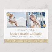 Dann und jetzt 2 Foto Graduation Party Einladung (Vorderseite)