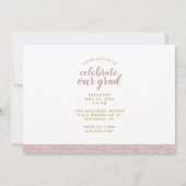 Dann und jetzt 2 Foto Graduation Party Einladung (Rückseite)