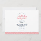 Dann und jetzt 2 Foto Graduation Party Einladung (Rückseite)