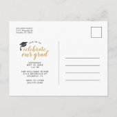 Dann und jetzt 2 Foto Graduation Party Einladung (Rückseite)