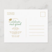 Dann und jetzt 2 Foto Graduation Party Einladung (Rückseite)