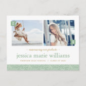 Dann und jetzt 2 Foto Graduation Party Einladung (Vorderseite)