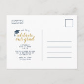 Dann und jetzt 2 Foto Graduation Party Einladung (Rückseite)