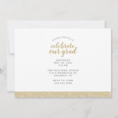 Dann und jetzt 2 Foto Graduation Party Einladung (Rückseite)