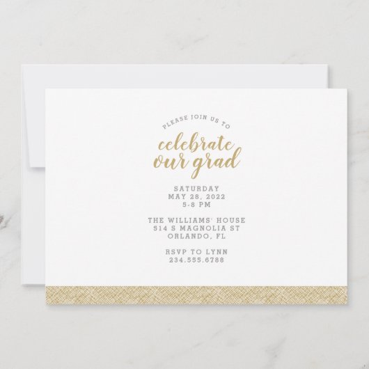 Dann und jetzt 2 Foto Graduation Party Einladung (Rückseite)