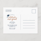 Dann und jetzt 2 Foto Graduation Party Einladung (Rückseite)