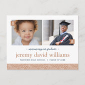 Dann und jetzt 2 Foto Graduation Party Einladung (Vorderseite)