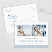 Dann und jetzt 2 Foto Graduation Party Einladung