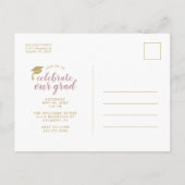 Dann und jetzt 2 Foto Graduation Party Einladung (Rückseite)