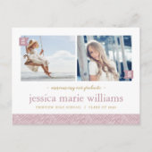 Dann und jetzt 2 Foto Graduation Party Einladung (Vorderseite)