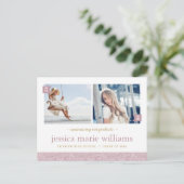 Dann und jetzt 2 Foto Graduation Party Einladung (Stehend Vorderseite)