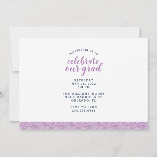 Dann und jetzt 2 Foto Graduation Party Einladung (Rückseite)